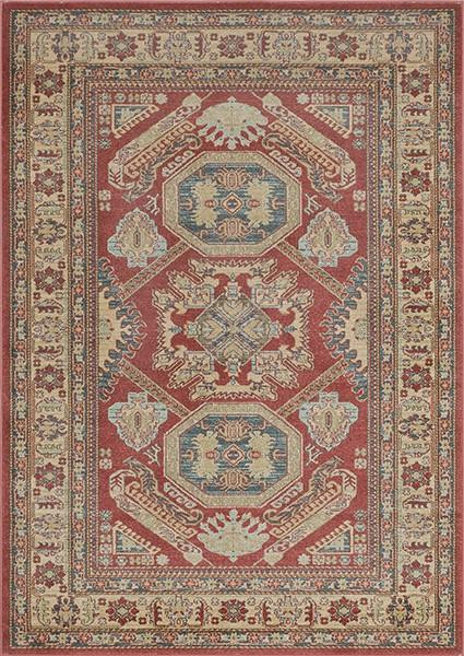 Momeni Ghazni Machine Made Polypropylene Red Rug GZ-02