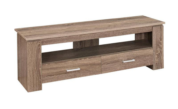 Monarch Tv Stand - 48"L - Dark Taupe With 2 Storage Drawers I 2602