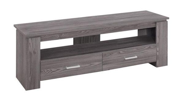 Monarch Tv Stand - 48"L - Grey With 2 Storage Drawers I 2603