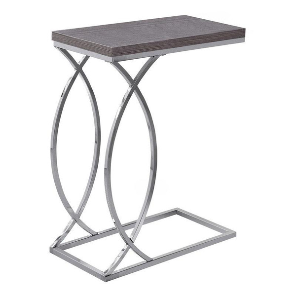 Monarch Accent Table - Grey With Chrome Metal I 3187