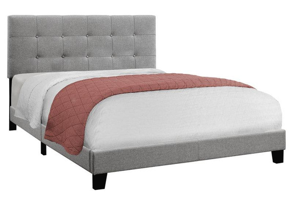 Monarch Queen Size Bed - Grey Linen I 5920Q