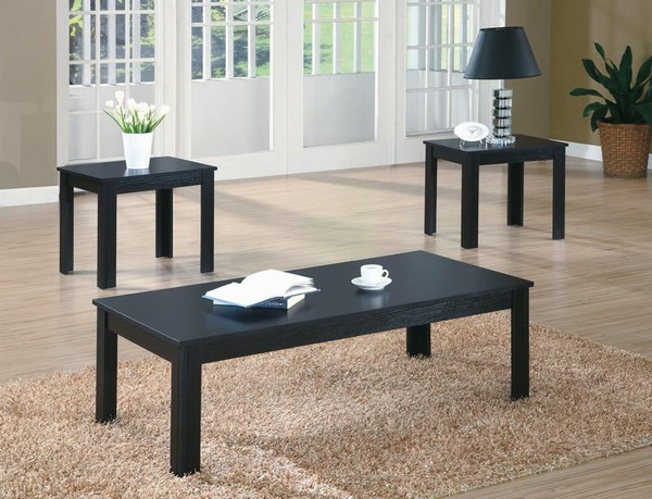 Monarch Table Set - 3 Piece Set - Black I 7840P