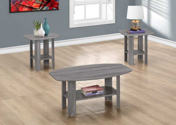 Monarch Table Set - 3 Piece Set Grey I 7925P