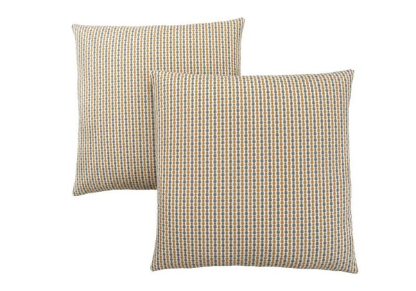 Monarch Gold / Grey Abstract Dot Pillow - 18" x 18" ( Set of 2 ) I 9235