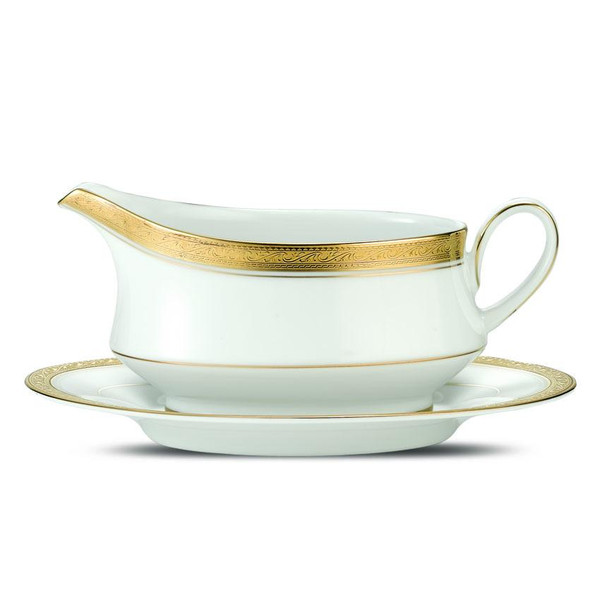 4167-416 Crestwood Gold 16-Ounces Gravy With Tray by Noritake