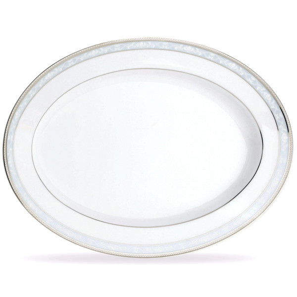 4336-413 Hampshire Platinum 14" Oval Platter by Noritake