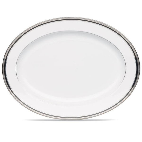 4360-414 Austin Platinum 16" Oval Platter by Noritake