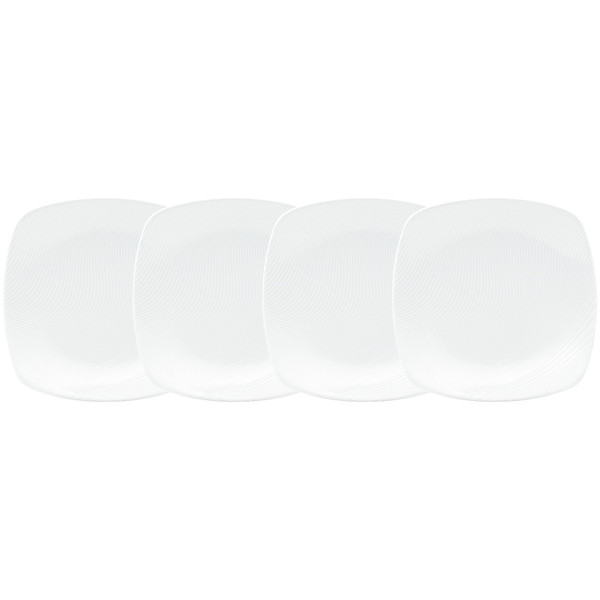 43814-476D White 6.5" Square Appetizer Plates Set of 4 by Noritake