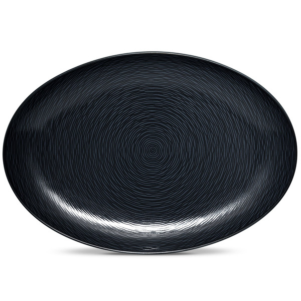 43817-414 Black 16" Oval Platter by Noritake