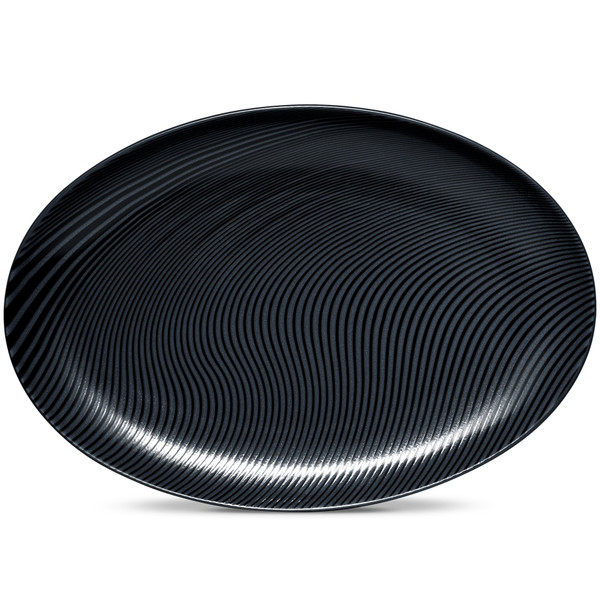 43818-414 Black 16" Oval Platter by Noritake