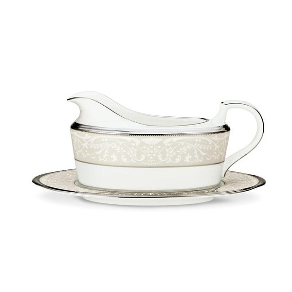 4773-416 Silver Palace 16-Ounces Gravy With Tray by Noritake