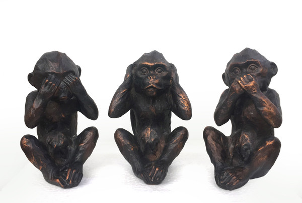 Hear / See / Speak No Evil Monkeys - Set Of 3 12007224