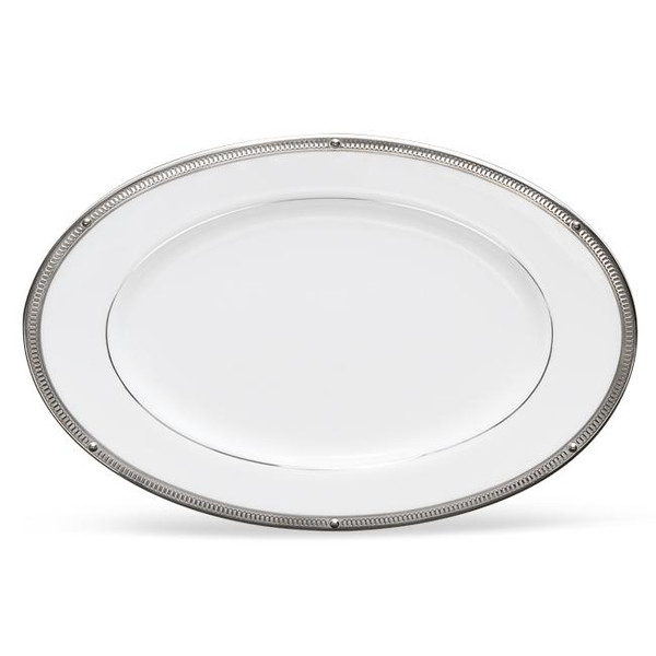4795-738 Rochelle Platinum Butter/Relish Tray - by Noritake