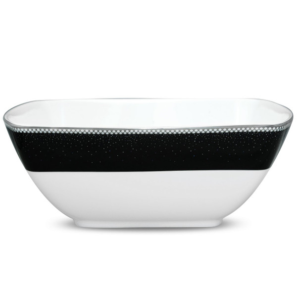 4898-485 Pearl Noir 30-Ounces Medium Square Bowl by Noritake