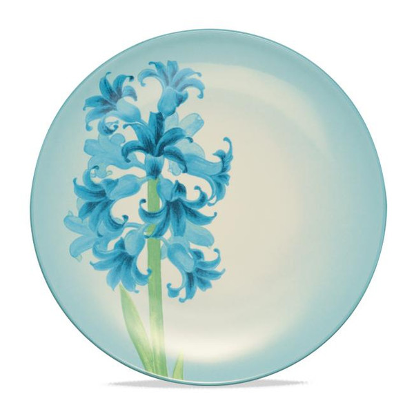 8093-451 Turquoise Floral 8.25" Accent And Luncheon Plate-Pack of 2