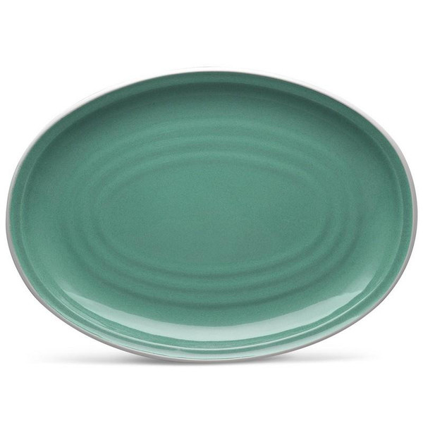 8097-414 Green 16" Oval Platter by Noritake