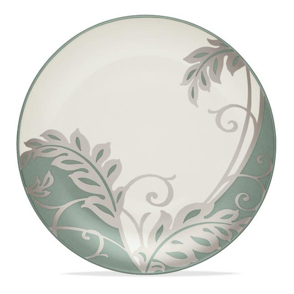 8485-506 Green Plume 8.25" Accent And Luncheon Plate - Pack of 2