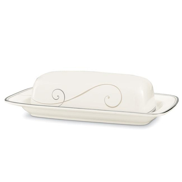 9317-438 Platinum Wave Covered Butter by Noritake