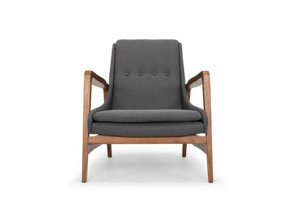 Nuevo Enzo Occasional Chair - Ash Grey/Walnut HGSC301