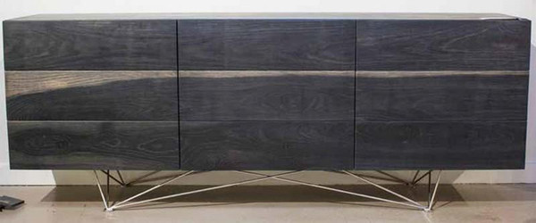 Nuevo Traditional Oak Steel Zola Cabinet HGSR464