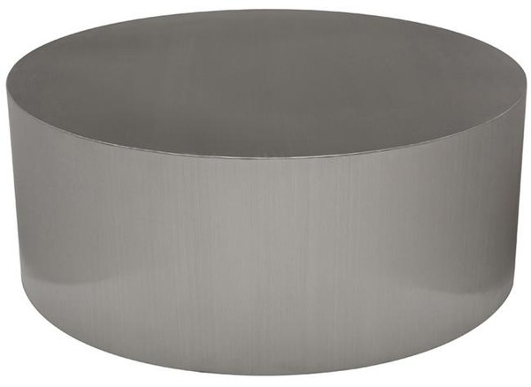 Nuevo Traditional Chrome Steel Round Piston Coffee Table HGTA978