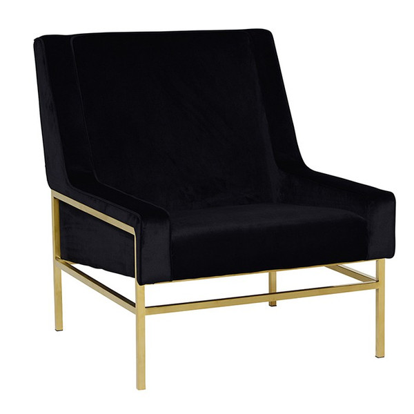 Nuevo Theodore Occasional Chair - Black/Gold HGTB527
