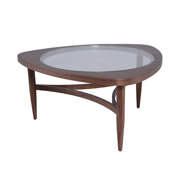 Nuevo Isabelle Coffee Table - Clear/Walnut HGYU212