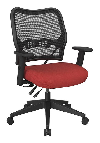 Office Star Deluxe Chair With Airgrid Back And Red Mesh Seat 13-37N9WA-9