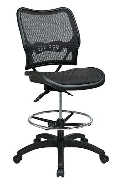 Office Star Deluxe Ergonomic Air Grid Seat And Back Drafting Chair 13-77N30D