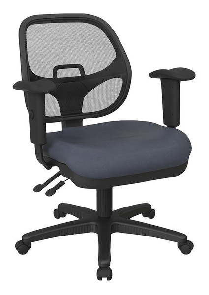 Office Star Ergonomic Task Chair W/ Progrid Back In Dillon Blue Fabric 29024-R105