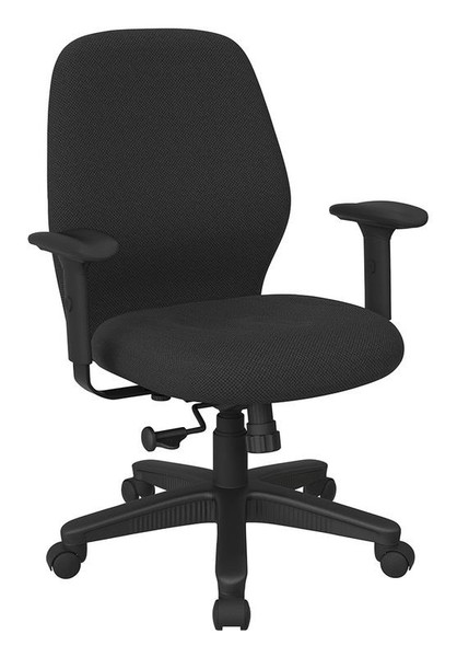 Office Star Mid Back 2-To-1 Synchro Tilt Chair In Diamond Shale Fabric 3121-295