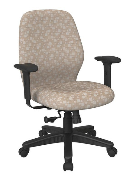Office Star Mid Back 2-To-1 Synchro Tilt Chair In City Park Birch Fabric 3121-K106