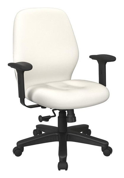Office Star Mid Back 2-To-1 Synchro Tilt Chair In Dillon Snow Fabric 3121-R101