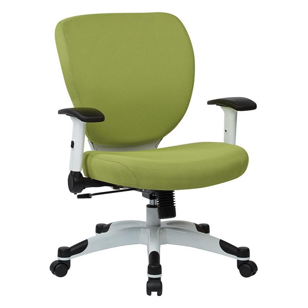 Office Star Managers Chair With Padded Mesh Seat- Dove Olive Fabric 5200W-5879