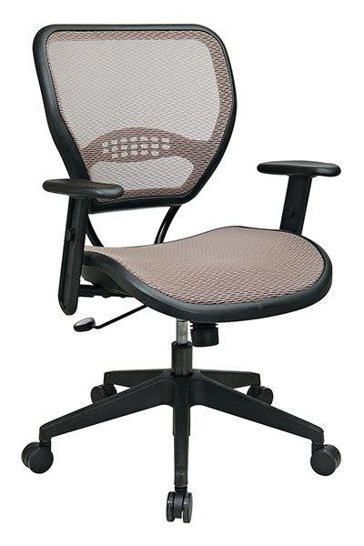 Office Star Latte Air Grid Seat And Back Deluxe Task Chair 55-88N15