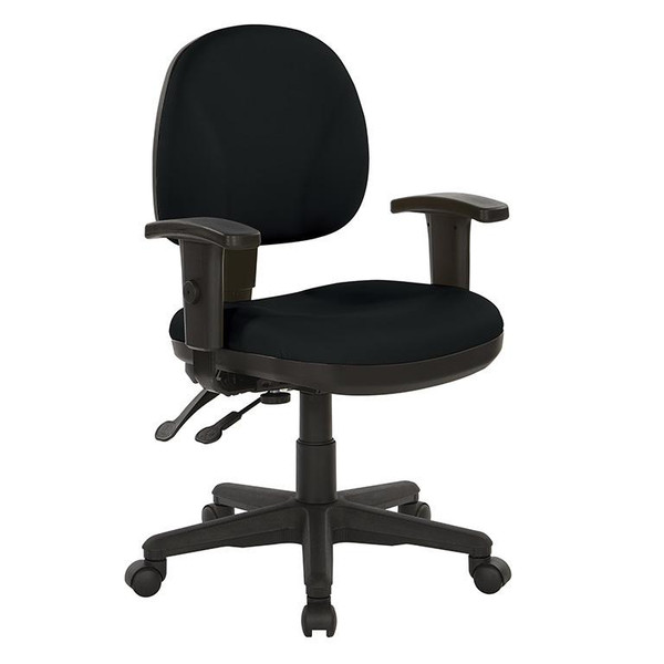 Office Star Sculptured Ergonomic Managers Chair In Dillon Black 8180-R107