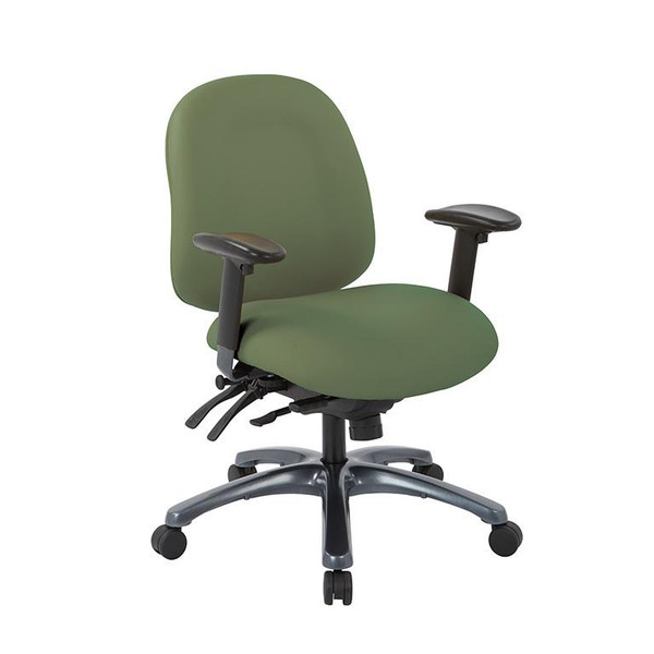 Office Star Multi-Function Mid Back Chair W/ Seat Slider In Dillon Sage 8512-R106