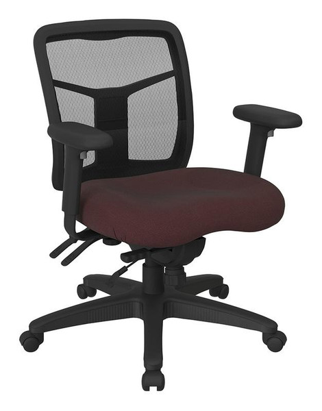 Office Star Progrid Back Mid Back Managers Chair Inicon Burgundy 92893-227