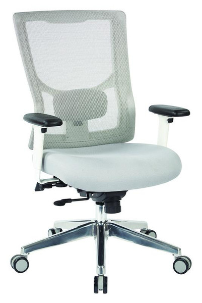 Office Star Progrid White Mesh Mid Back Chair 95672