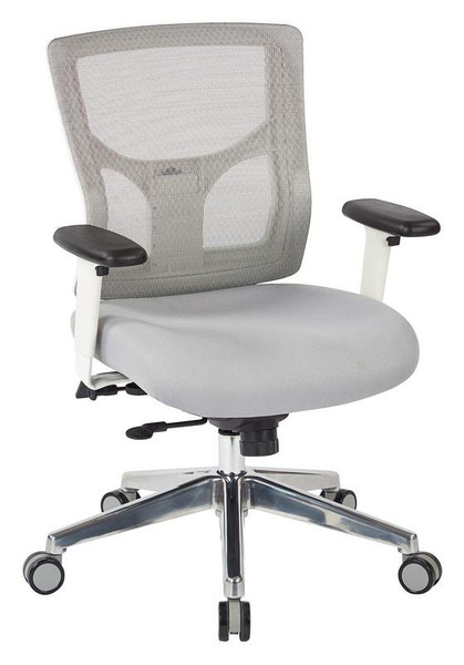 Office Star Progrid White Mesh Mid Back Chair 95673