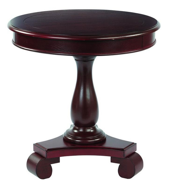 Office Star Avalon Round Accent Table In Vintage Wine BP-AVLAT-AC12