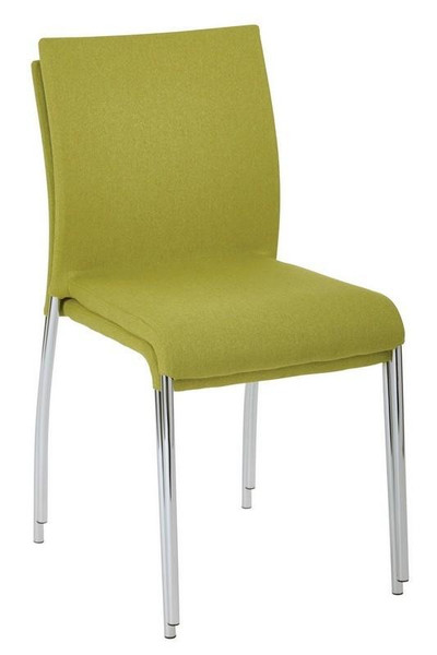 Office Star Conway Stacking Chair - Spring Green Fabric-( Pack Of 2 ) CWYAS2-CK005