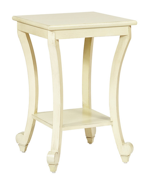 Office Star Daren Accent Table In Antique White Finish DAR6504-DH4