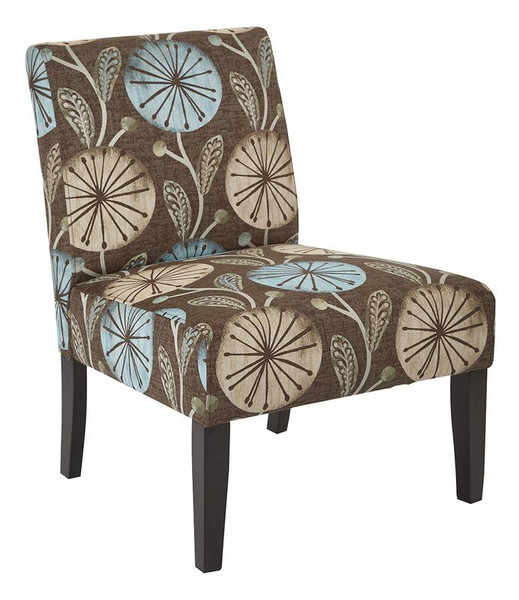 Office Star Laguna Fabric Chair In Dandelion Aqua Fabric LAG51-SK32