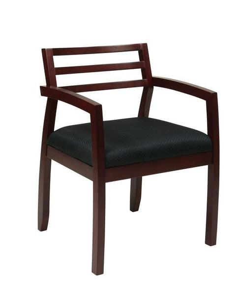 Office Star Napa Mahogany Guest Chair With Wood Back NAP91MAH-3