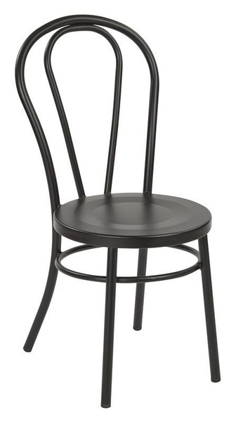 Office Star Odessa Black Metal Dining Chair With Backrest-Pack Of 2 OD2918A2-C230