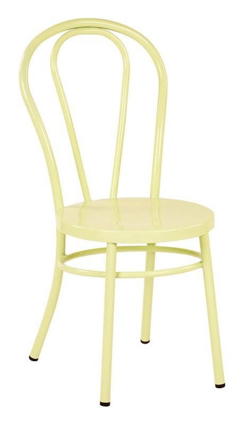 Office Star Odessa Lemon Metal Dining Chair With Backrest-Pack Of 2 OD2918A2-P702