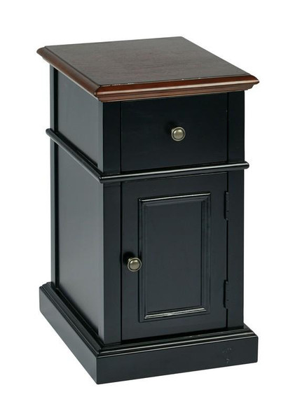 Office Star Osp Designs Oxford Black Two Tone Side Table OXF08AS-BK