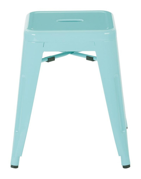 Office Star Tolix Patterson 18" Metal Backless Barstool - Mint (Pack of 4) PTR3018A4-16