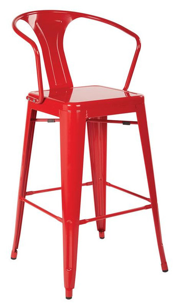 Office Star Patterson Stool In Red, 4-Pack PTR420A4-9